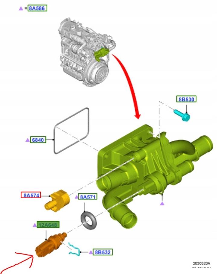 Czujnik temperatury Ford Focus Mk1