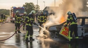 Skuteczne metody gaszenia samochodu elektrycznego i zapewnienie bezpieczeństwa