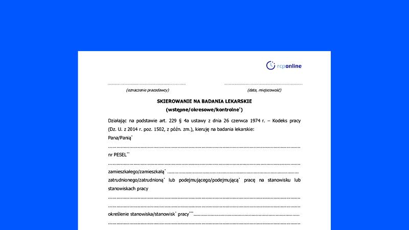 Dokumenty do badań lekarskich