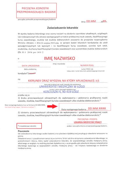 Orzeczenie lekarskie kierowcy