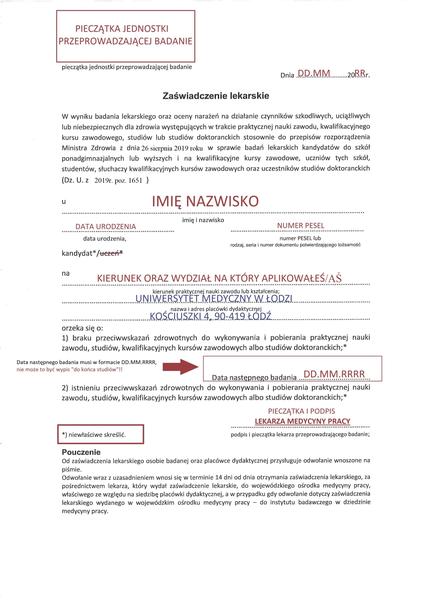 Orzeczenie lekarza na prawo jazdy